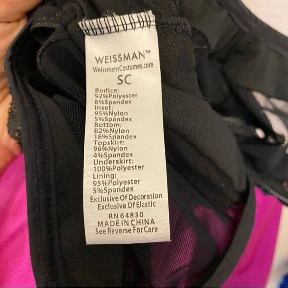 Weissman Dance costume hot pink tutu ballet jazz dress leotard ANNA SUN 10138 SC - Picture 8 of 11